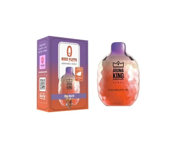Безникотиновый одноразовый Pod Aroma King Jewel 8000 650 mAh Cola Mojito 0% (Мохито с колой)